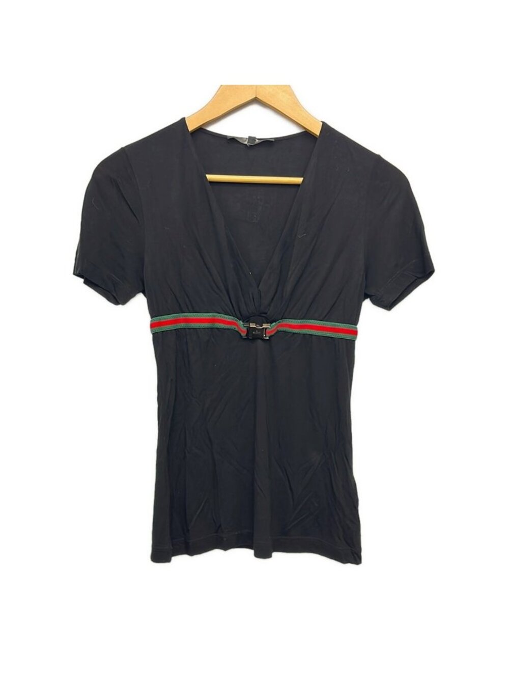 Gucci Short Sleeve T-Shirt Sherry Black Green Red S